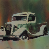 Erics Old Truck, Watercolor, 11x14