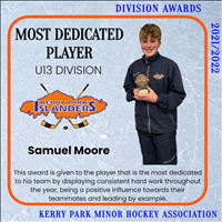 U13 Most Dedicated Player