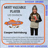 U13 Most Valuable Player