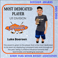U11 Most Dedicated Player