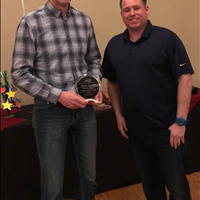 2018 EYBA Bantam Boys Coach of the Year - SBA&#39;s Andre Schakel (right) w/ EYBA President, Jay Ouellette